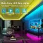 65.6FT/20M LED Strip Lights, Rusunde Ultra-Long Color Changing Light Strip Sync to Music, 600 LEDs 5050 RGB SMD Flexible Tape Light Kit with 40 Keys IR Remote and Power Adapter for Kitchen Home Party