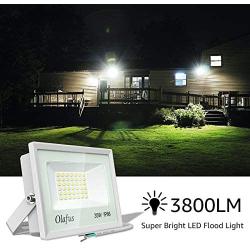 Olafus 4 Pack 35W LED Flood Lights, 3800LM Ultra Bright Floodlight, IP66 Waterproof Outdoor Security Lights, 5000K Daylight White Exterior Lighting for Patio, Backyard, Garden, Porch, Yard