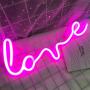 iceagle Love Neon Signs for Wall Decor,USB or Battery Decor Light,Neon Light for Bedroom,LED Neon Decorative Lights for Christmas,Party,Girls Living Room(Pink)