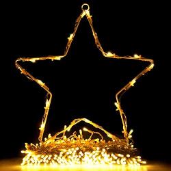 Joiedomi 335 LED Tree Decoration Star Lights 8 Lighting Modes Waterproof for Christmas Home Party Wedding Garden Yard Patio Xmas Outdoor Décor (Warm White)