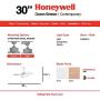 Honeywell Ceiling Fans 50600-01 Ocean Breeze Contemporary, 30” LED Frosted Light, Light Oak/Satin Nickel Finish Blades, White