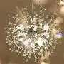 Garwarm Modern Firework Chandeliers,Crystal Chandelier Pendant Lighting,Ceiling Lights Fixtures for Living Room Bedroom Restaurant,8-Light,Gold