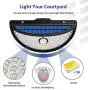 GUMGLEX Solar Motion Lights Outdoor 90LED with Electroplated Reflector, Waterproof Wireless Sensor Security Lights for Garden Backyard Fence Patio Deck - 2 Pack - Silver