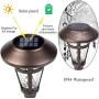 GIGALUMI 6 Pcs Solar Lights Outdoor, Bronze Finshed, Glass Lamp, Waterproof Led Solar Lights for Lawn, Patio, Yard, Garden, Pathway, Walkway and Driveway