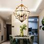Rustic Chandelier,6-Lights Vintage Metal Chandelier Lighting,Classy Farmhouse Pendant Light, Ceiling Hanging Light Fixtures for Dining Room,Bedroom,Living Room,Foyer