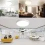 Modern LED Flush Mount Ceiling Light - 36W (200W Equivalent) Round Dimmable LED Ceiling Light, 2800-6500K,85Ra+,2700lm,19.7In Remote Control Lighting Fixture for Bedroom Kitchen