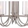 Melody Brushed Nickel Chandelier 26 3/4'' Wide Modern Curved Arms Clear Frosted Glass 5-Light Fixture for Dining Room House Foyer Kitchen Island Entryway Bedroom Living Room - Possini Euro Design