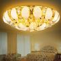 KALRI Luxury Crystal Chandeliers, Modern Flush Mount Ceiling Light Pendant Lamp Fixture Suitable for Living Room, Dining Room and Bedroom, Diameter 23.6