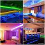 Phopollo Led Strip Lights Color Changing 32.8ft Flexible 5050 RGB Led Lights Kit with 12v Power Supply and 44 Key Ir Remote Controller