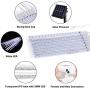 JMEXSUSS Christmas Lights Meteor Shower Rain Lights Solar Powered Meteor Shower Lights 30cm 8 Tube 144 LEDs, Meteor Lights Led Falling Rain Light for Xmas Tree Weeding Party(White)