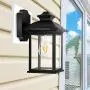 FUDESY Outdoor Light Fixtures Wall Mount,8W LED Plastic Porch Lights,Wall Light,Exterior Wall Sconce Lighting,Lamp,Waterproof Black Wall Lantern for Front Door,Garage,Bulb Included,FDS748EB