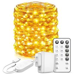 Govee Led Fairy Lights Bedroom, 66 Feet Fairy Lights Plug in, 200 LEDs Remote Control Fairy Lights with 8 Scence Modes 4 Timing Options USB Fairy Lights for Indoor Outdoor Decoration Warm White