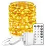 Govee Led Fairy Lights Bedroom, 66 Feet Fairy Lights Plug in, 200 LEDs Remote Control Fairy Lights with 8 Scence Modes 4 Timing Options USB Fairy Lights for Indoor Outdoor Decoration Warm White