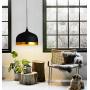 Industrial Black Chandelier Light Fixture, Modern Ceiling Light Dining Room Island Pendant Lighting Metal Hanging Lamp, Dia 13inch