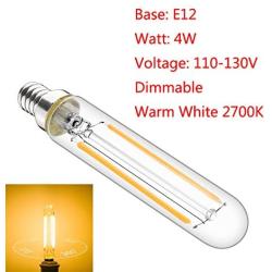 Rayhoo E12 Dimmable LED Candelabra Light Bulbs 4W 110V Edison Light Bulb, T20 Tubular Shape, 400LM, 40W Incandescent Replacement, 2700K Warm White, 6-Pack