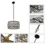 KARMIQI Crystal Chandelier Light Fixture 4-Light Ceiling Light, Bulbs Included, Vintage Modern Farmhouse Pendant Light for Dining Room Kitchen Island