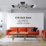 ELUZE Black Flush Mount Ceiling Light Metal Dining Room Ceiling Light, 8 Lights E26 Base Sputnik Chandelier Lighting Industrial Vintage Kitchen Light Fixtures