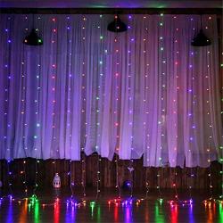 304 LED Window Curtain String Light Wedding Party Home Garden Bedroom Outdoor Indoor Wall Decorations