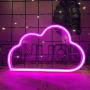 Pink Cloud Neon Signs Decorative LED Neon Light Battery USB Sleeping Night Light Cloud Neon Night Light Cute Marquee Signs Wall Art Decor for Baby Girl Bedroom Wedding Decoration Acrylic Neon Light