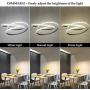 WELAKI LED Chandelier 80W 6000K Dimmable,Modern Pendant Light Fixture for Kitchen Island Restaurant Dining Room Living Room Bedroom (Black) WELAKI LED Chandelier 80W 6000K Dimmable,Modern Pendant Light Fixture for Kitchen Island Restaurant Dining Room Living Room Bedroom (Black)