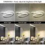 WELAKI LED Chandelier 80W 6000K Dimmable,Modern Pendant Light Fixture for Kitchen Island Restaurant Dining Room Living Room Bedroom (Black)