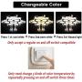 Qihang Modern Crystal LED Chandelier Flower Shaped Pendant Light Flush Mount Ceiling Lamp Fixture for Dining Room Bedroom Living Room Study Room(Variable Light/Non-dimmable) Qihang Modern Crystal LED Chandelier Flower Shaped Pendant Light Flush Mount Ceiling Lamp Fixture for Dining Room Bedroom Living Room Study Room(Variable Light/Non-dimmable)