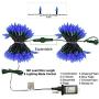 Twinkle Star C6 Christmas String Lights, 100 LED 33ft Fairy Lights with 29V Safe Adaptor, Indoor Outdoor 8 Lighting Modes with Memory Function for Patio Xmas Tree Wedding Party Decor, Blue