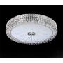 LITFAD Crystal Drum Flush Mount Lamp Contemporary Multi-Head Flush Mount Ceiling Light Modern Luxury LED Ceiling Lamp Chandelier in Chrome for Bedroom Dining Room Hotel Foyer Entry - 23.5'' W
