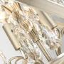 Modern Crystal Chandelier 4 Lights Industrial Pendant Light with Champagne Gold Finishes Hanging Fixture for Dining Room, Living Room