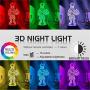 HOKVJ 3D Lamp Katsuki Bakugo Figure Kids Bedroom Nightlight Led Touch Sensor Room Lighting Anime My Hero Academia Gift Led Night Light