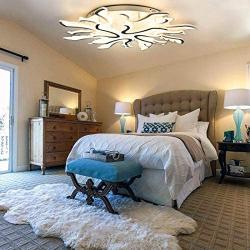 Modern Ceiling Lamps,39.4inch 105W 12 LED Ceiling Light Fixture with Remote Control,Contemporary Peafowl Shape Dimmable LED Lights for Living Room Bedroom Dining Room Kitchen Ceiling