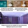 Upgrade White Curtain Fairy Lights 300LED with Rotating Clips & 15 Hooks, HXWEIYE 9.8x9.8Ft Led String Light, Timer & 8 Modes USB Plug-in DIY Decorative Light for Bedroom Indoor Outdoor Wedding Decor