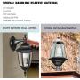 EMART Outdoor Porch Light LED Exterior Wall Light Fixtures, Special Handling Anti-Corrosion Plastic Material, Waterproof Security Lamp for Wall, Garage, Front Porch - 2 Pack