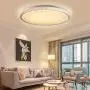 CORSO 20Inch Modern Ceiling Light Fixture Dimmable, Crystal Flush Mount Ceiling Lights for Living Room, Bedroom, Kitchen, Dining Room, 48W 3000K Warm White, 3500Lm, Ultra Slim & Super Bright