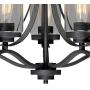 VAXCEL Bronze Kitchen Light Fixtures - Fremont Oil Rubbed Bronze Chandelier Farmhouse Ceiling Light with Clear Glass Shades for Dining Room Lighting, Kitchen Lighting, and Bedroom Lighting