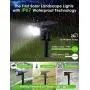 LITOM 12 LEDs Solar Landscape Spotlights, IP67 Waterproof Solar Powered Wall Lights 2-in-1 Wireless Outdoor Solar Landscaping Lights for Yard Garden Driveway Porch Walkway Pool Patio 2 Pack Cold White