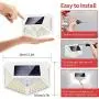 JIOR Solar Motion Sensor Lights Outdoor 100 LED 270° Wireless Light IP65 Waterproof Security Light (WHITE-100LED-4PCS)