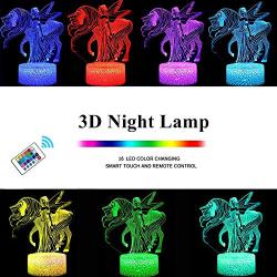 3D Unicorn Night Light for Kids Bedroom,16 Colors Unicorn 3D Illusion Night Light lamp with Remote Unicorn Toys Light as Birthday Gifts for 1 2 3 4 5 6 7 8 Year Old Girl