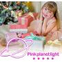 AIFENTE Neon Light Sign Pink Planet Neon Led Wall Light Neon Signs for Bedroom Girls Room Decor Neon Signs for Wall Decor