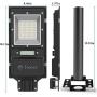 Taoesy 60W Solar Street Lights Outdoor Dusk to Dawn with Motion Sensor 6000 Lumens, Metal