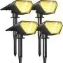 Biling Solar Spotlights Outdoor, 2-in-1 Solar Landscape Lights 12 LED Bulbs Solar Powered Lights IP67 Waterproof Adjustable Wall Light for Patio Pathway Yard Garden Driveway Pool - Warm White(4 Pack) Biling Solar Spotlights Outdoor, 2-in-1 Solar Landscape Lights 12 LED Bulbs Solar Powered Lights IP67 Waterproof Adjustable Wall Light for Patio Pathway Yard Garden Driveway Pool - Warm White(4 Pack)