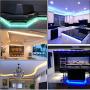 LED Strip Lights for Bedroom, YORMICK 32.8 Feet 300-LED SMD 5050 Waterproof Flexible RGB Strip Lights with 44 Keys IR Remote for Ceiling Bar Counter Cabinet Lighting Decoration