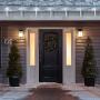 NOMA LED Quick-Clip Cascading Shooting Star Icicle Christmas Lights | Built-in Clip-On Icicle Lights | 10 Pure White Bulbs | 12.6 Ft. White Wire Strand NOMA LED Quick-Clip Cascading Shooting Star Icicle Christmas Lights | Built-in Clip-On Icicle Lights | 10 Pure White Bulbs | 12.6 Ft. White Wire Strand