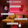 UMORNING Smart LED Strip Lights Multicolor WiFi Light Strips, Work with Alexa, Google Home, App Remote Control, 16 Million RGB Color, Music Sync, for Bedroom Kitchen TV Party (16.4ft)