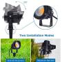 SUNVIE 15W Landscape Lighting LED Spotlight Outdoor 120V AC Waterproof Landscape Lights Spot Lights for Yard with Spiked Stake Warm White Flag Lights Garden Decorative Lamp with US 3-Plug in (2 Pack)