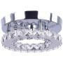 Dixun Modern Mini Led Chandelier Semi Flush Mount Crystal Lighting Ceiling Crystal Lamp for Bedrooms Dinning Rooms Hallway (Changeable Color)