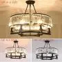 Healer 25 inch Crystal Chandelier Hanging Lighting Fixtures Semi Flush Mount Matte Black Finish, Modern Luxury Pendant Ceiling Lights with 6 E14 Base for Dining/Living Room Bedroom