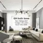 Lampundit 12 Light DNA Chandelier LED Lighting with 12 G9 Bulb, Modern Chandelier with Globe Glass Shade, Mid-Century Modern Ceiling Light Fixture for Dining Room Living Room Bedroom Kitchen - Black