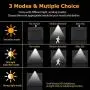 Outerman LED Solar Street Lights, 2 Pack Motion Sensor Security Wall Light, 120 LED 6000lm Outdoor Solar Lighting with 3 Modes for Garden, Street, Deck, Fence, Patio, Path