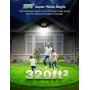 LITOM 160 LED Solar Motion Sensor Lights Outdoor, IP67 Waterproof Solar Powered Security Lights Wireless Solar Wall Lights with 3 Modes for Garden Patio Yard Deck Garage Fence Pool - Cold White 2 Pack